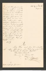 k.k. naturhistorisches Hofmuseum, Intendanzakten 1885-1896 (Hauer), Aktenzahl Z.73/1888, Seite 1